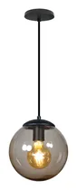 Comprar Luminária Pendente Globo Jabuticaba Vidro Bola Esfera Moon G Estrutura Preto - Globo Fume