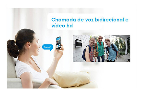 Imagem 4 de 10 de Vídeo/porteiro-campainha Vídeo/áudio Wifi+caixinha Sem Fios