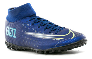 botines nike azul y blanco