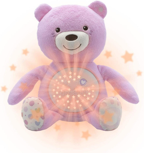 Oso De Peluche Bebe Proyector Luz Marca Chicco Musical