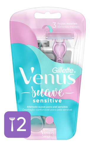 Aparelho para depilar suave sensitive 2 unidades Gillette Venus