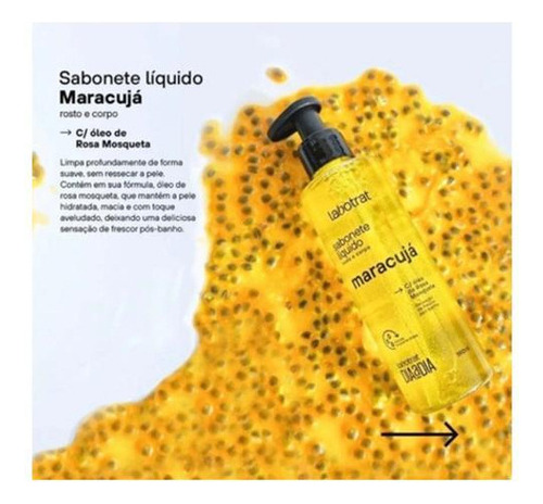 Sabonete Liquido Corpo Rosto Dia A Dia Labotrat Maracuja