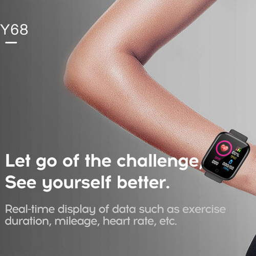 Imagen 10 de 10 de Reloj Inteligente Smartwatch Deporte Act Cardiaca 1,3 Y68