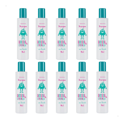 Kit 10 Shampoo Contra Piolhos LĂȘndeas Coceira Abelha Rainha