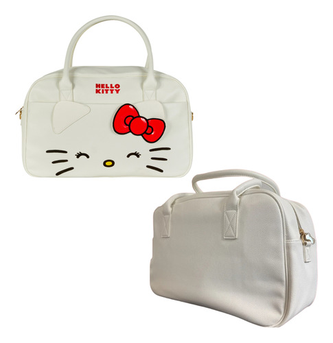 Mala Grande Bolsa De Viagem Hello Kitty Off White Branca