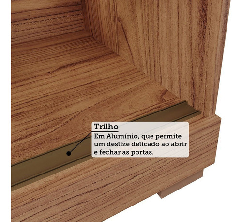 Guarda-roupa Casal 2 Portas De Correr Com 2 Espelhos E Pés