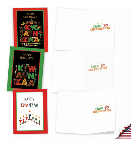 Juego De 20 Tarjetas De Notas Kwanzaa Surtidos De 4 X 5...