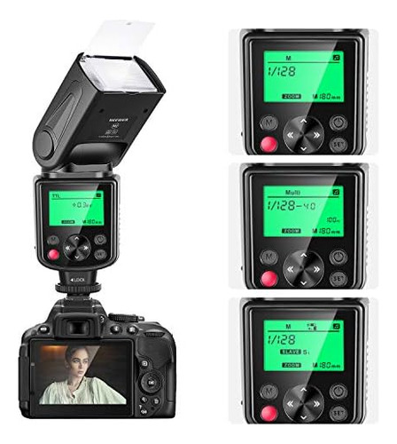 Neewer 750ii Ttl Flash Speedlite Con Pantalla Lcd Para Nikon