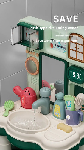 Juguetes De Limpieza De Simulación Para Lavabo, Regalo