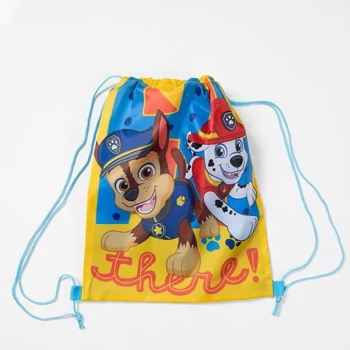 Toalla Playa Paw Patrol Rubble Niño 70x140cm + Morral Cordel