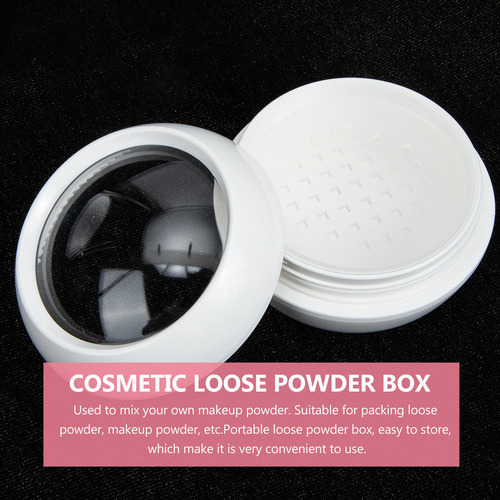 Caja De Polvo De Maquillaje Reutilizable, Contenedor De Polv