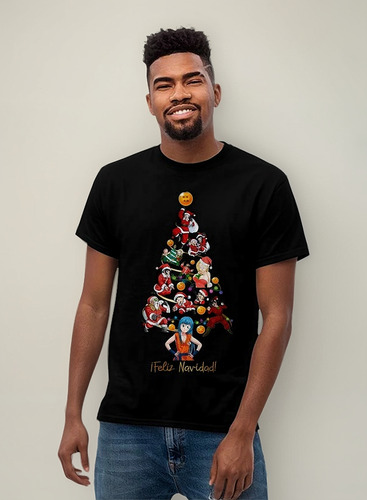 Playera Pino Dragon Ball Navidad Diseño 1117 Playera Beloma