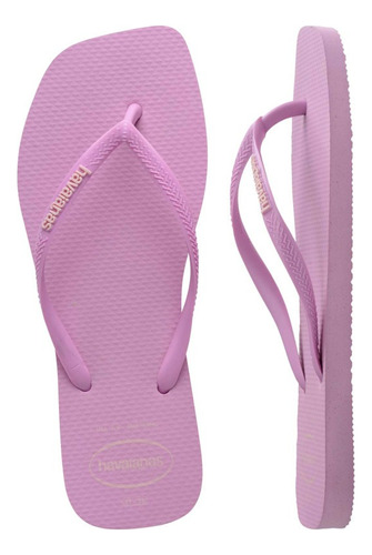 Chinelo Havaianas Slim Square Logo Pop Up Quadrado Feminino