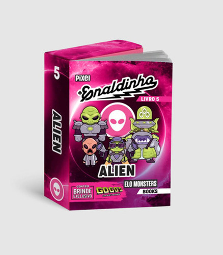 Coleção Elo Monsters Books Enaldinho - Starter Pack Com Álbum Ilustrado Oficial +3 Gogo S Sortidos +3 Minilivros Sortidos