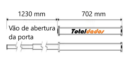 Imagem 3 de 8 de 2 Mola Slide Back Porta De Correr 70cm Fechamento Automático