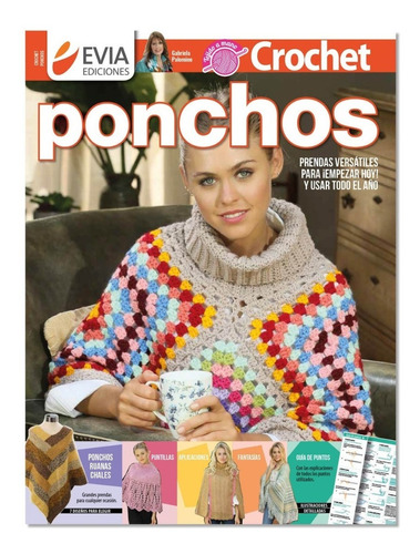 Revista Tejido Crochet Ponchos/ Ruanas/ Chales/ 7 Diseños