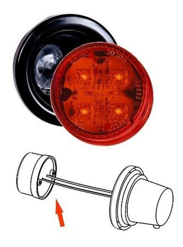 Faro Electronico C/ Led Rojo C/ Sal Simple Y Cable 3030ersf