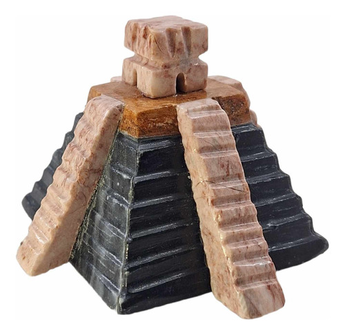 Figura Piramide De Teotihuacan Artesanal Piedra Onix/ Marmol