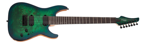 Guitarra eléctrica Schecter C-7 Pro de caoba aqua burst con diapasón de wengué