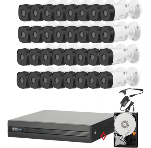 Kit Video Vigilancia 32 Cámaras 2mp Dvr 32ch 1080p Lite 4tb