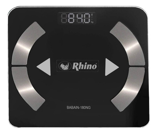 Balança corporal digital Rhino BABAIN-180 preta, até 180 kg