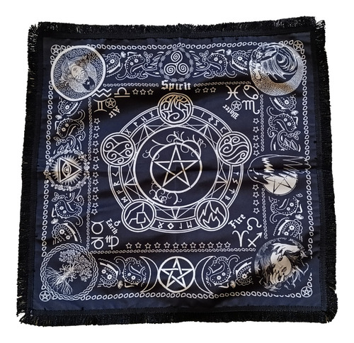 Paño Tiradas Tarot Pentáculo Hekate Astrología Místico Hkt.