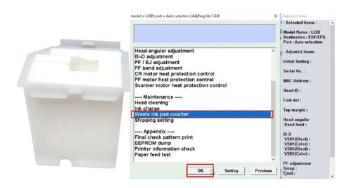 Caja De Mantenimiento Almohadilla Para Epson L5190 Et4700