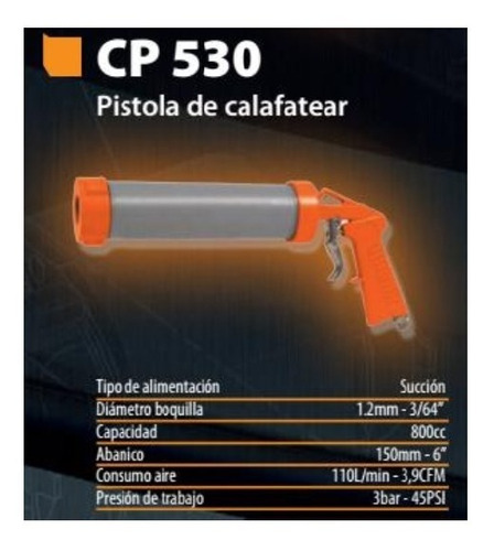 Pistola Silicona Selladores Tubo Sachet 310m Gladiador Cp530