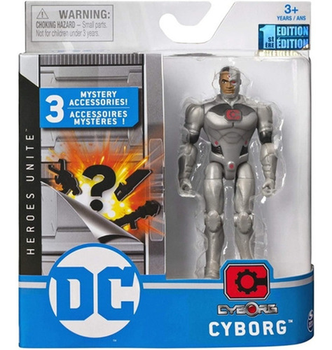 Muñeco Dc Heroes 10 Cm Superman Flash Cyborg Shazam 