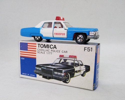Tomica Cadillac Police Car F51 Made In Japan Caja Original 