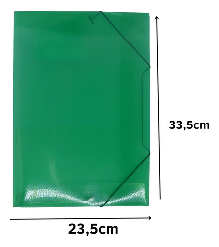 Pasta Aba Elástica Plástica Ofício Verde 1021 ACP Pct Com 10