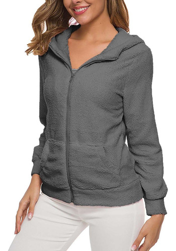 Abrigo De Piel Largo Con Capucha Para Mujer De Talla Grande