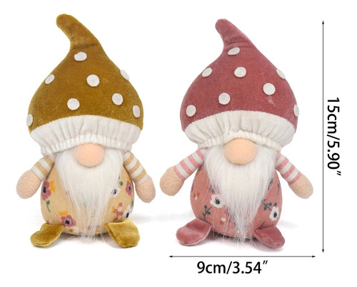 Figura De Enano Hecha A Mano Con Decoración De Gnomos De Pel