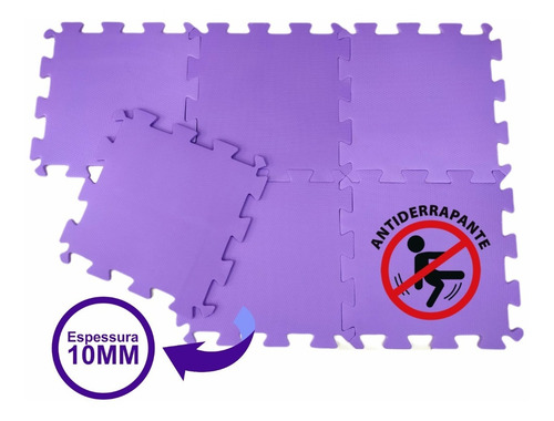 Imagem 3 de 5 de Tapete Colchonete Portátil Yoga Eva Pilates Ginástica 6 Pçs