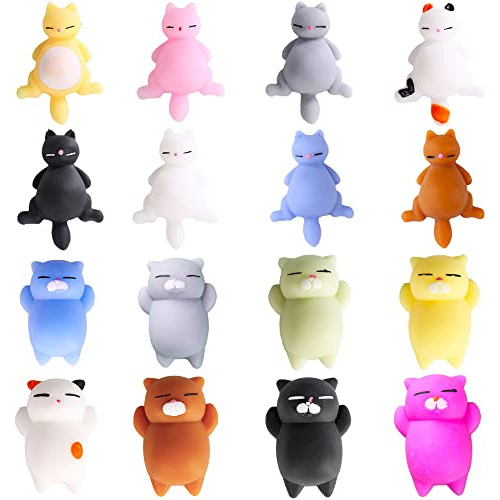 Set De 16 Juguetes Squishy Mochi, Animales Kawaii Mini ...