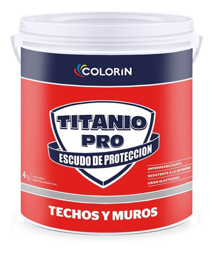 Membrana Liquida Colorin Titanio Pro Techos Y Muros X20kg 
