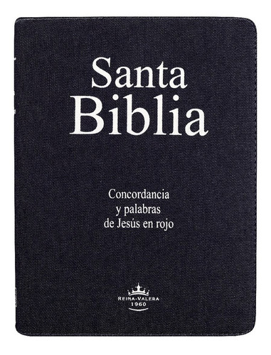 Biblia Reina Valera 1960 Letra Grande Jeans Rosa Con Cierre