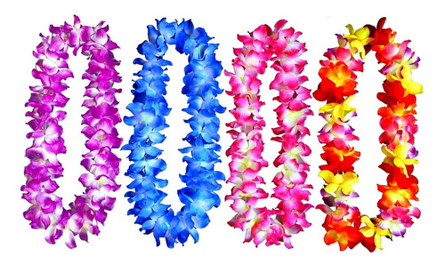 Bfdyy 4 Guirnaldas De Danza Hawaiana Leis Hula Con Flores Ar