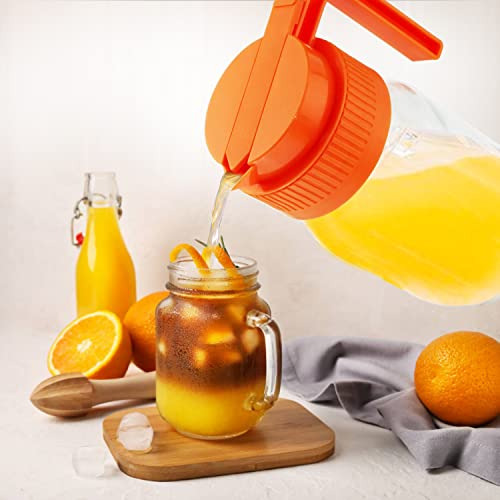 Tapas Mason Jar De Boca Ancha Con Boquilla Para Verter, Con