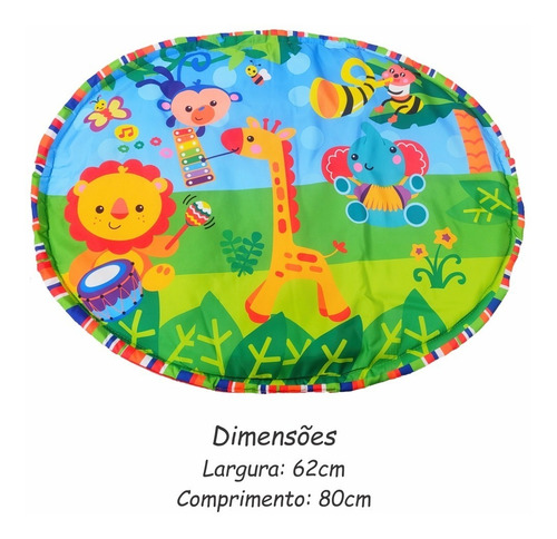 Imagem 4 de 7 de Tapete Atividades Infatil Bebê Com Brinquedos