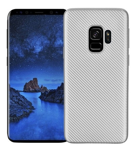 Funda Para Telefono Samsung Galaxi S9 Fibra De Carbono Suave