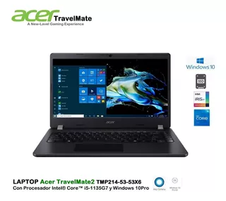 Laptop Acer Travelmate P2 Core I5-1135g7 8gb 512gb 14hd W10