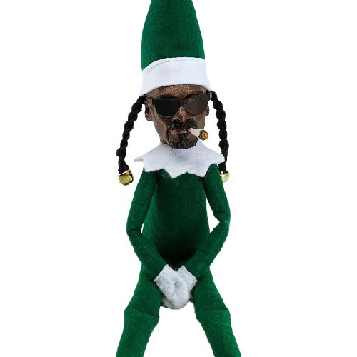Peluche Elfo De Navidad Snoop Dogg Bonito Y Flexible 30cm