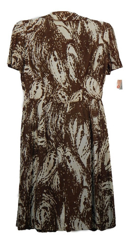 Vestido Hecho A Medida En Seda Salvaje Estampada Dos Colores (Usado)