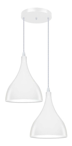 Luminária Gota Dupla Branco 110V/220V