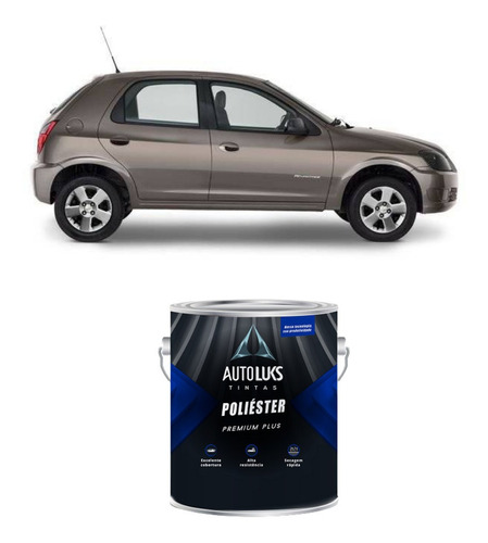 Tinta Automotiva Poliester Cinza Mond Gm 3600ml Autoluks