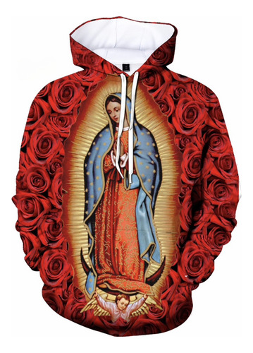 Sudadera Con Diseño De La Virgen De Guadalupe
