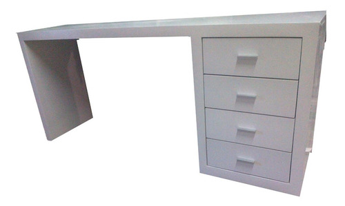 Imagen 2 de 9 de Escritorio Laqueado Juvenil Con 4 Cajones 120x40 Moderno