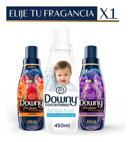 Suavizante Para Ropa Downy 450 Ml - Coleccion Completa