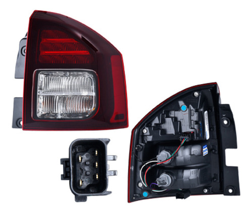 Calavera Jeep Compass 2014 - 2016 Rojo Humo Depo Derecha Rxc